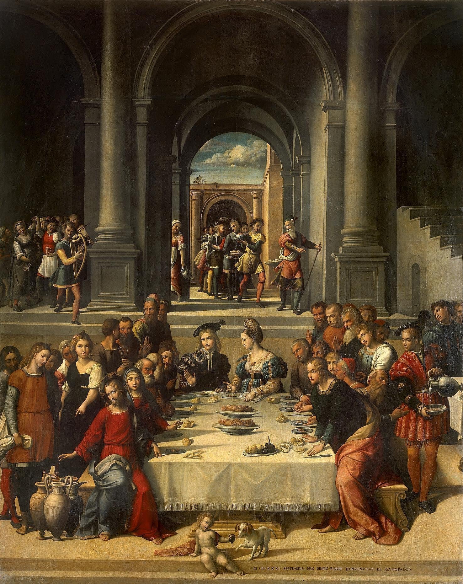 Les Noces de Cana - Benvenuto Tisi image 1 reproduction d’œuvre d’art à l’huile