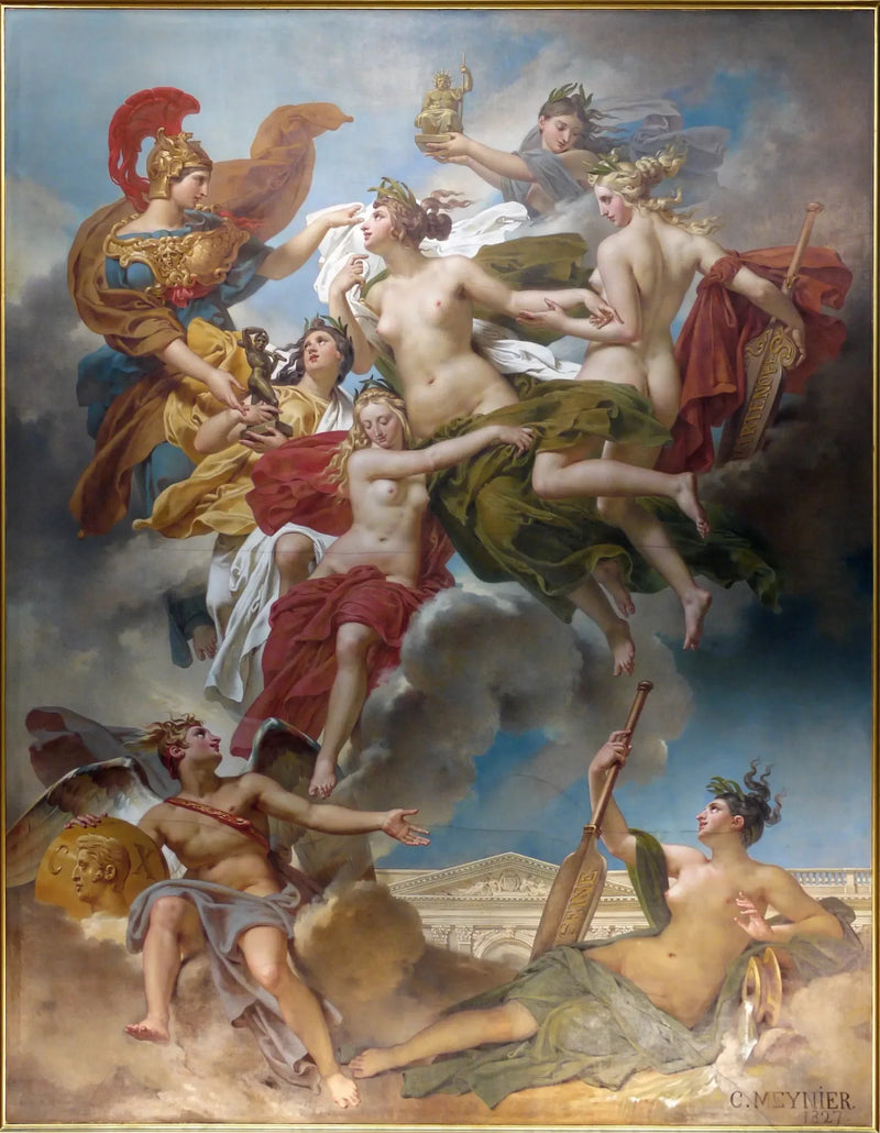 Le Ninfe di Parthenope guidate dalla dea delle Belle Arti - Charles Meynier