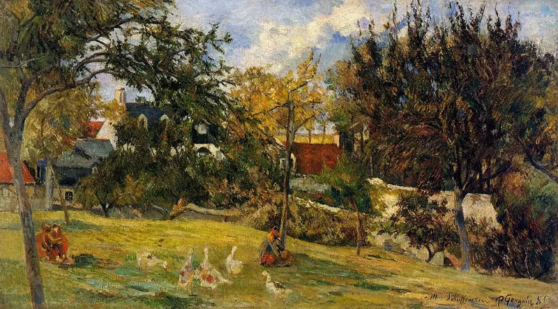 Le Oche nel prato, o Fattoria in Normandia - Paul Gauguin
