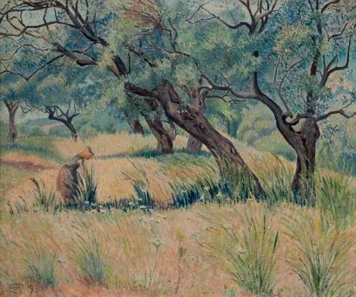 Gli ulivi (Uliveto del mattino) - Lucien Pissarro