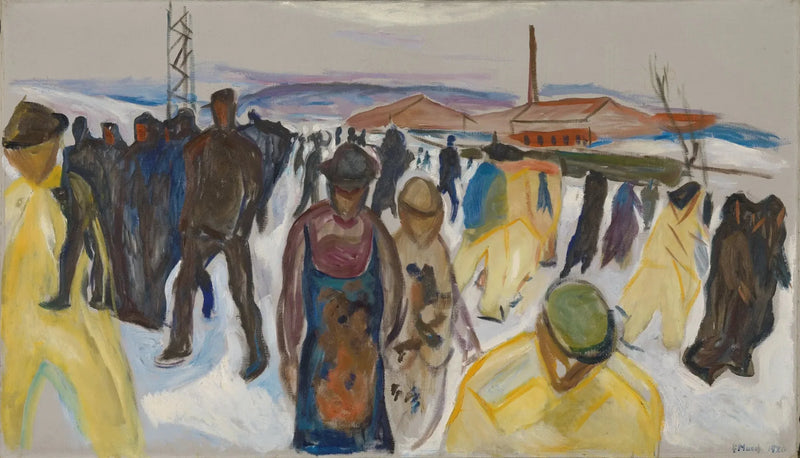 I lavoratori tornano a casa - Edvard Munch