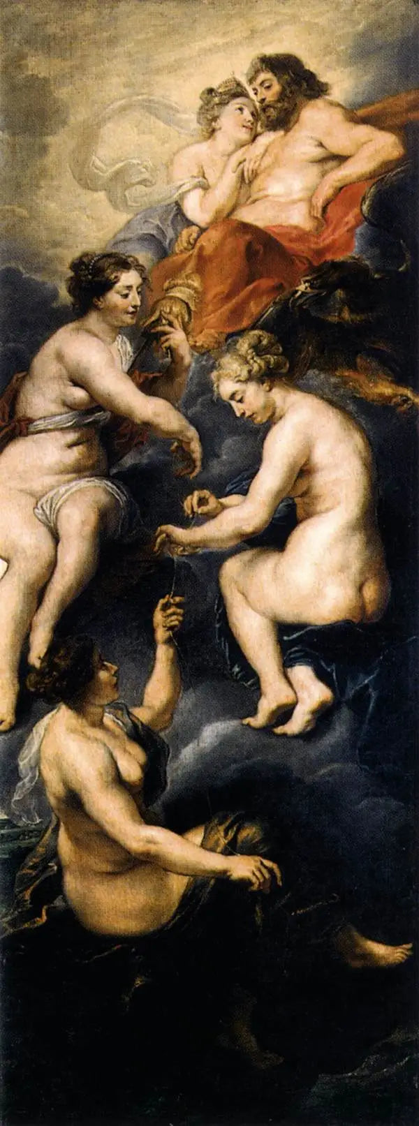 I parchi che filano il destino di Maria de' Medici - Peter Paul Rubens