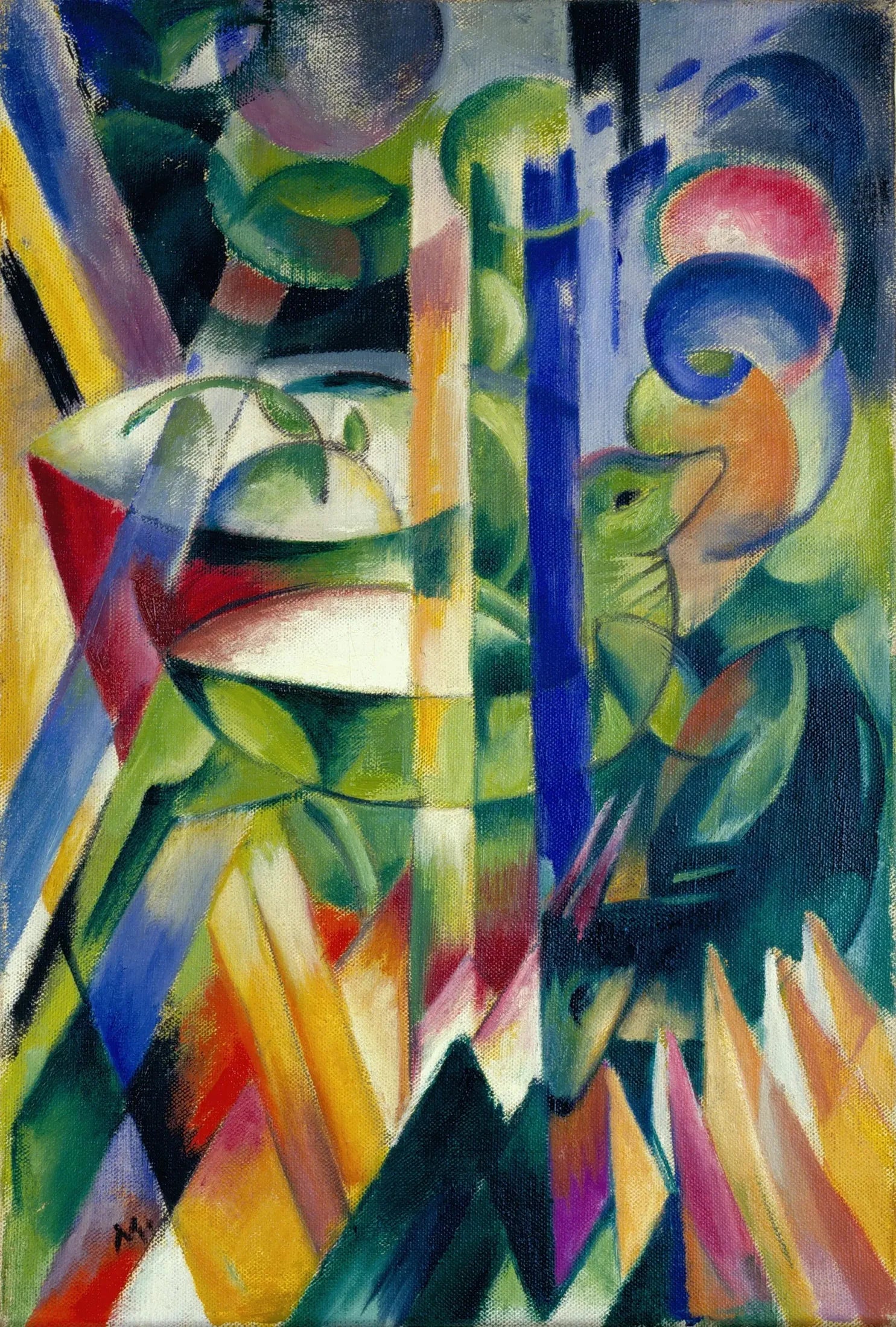Les petites chèvres de montagne - Franz Marc image 1 reproduction de peinture à l’huile