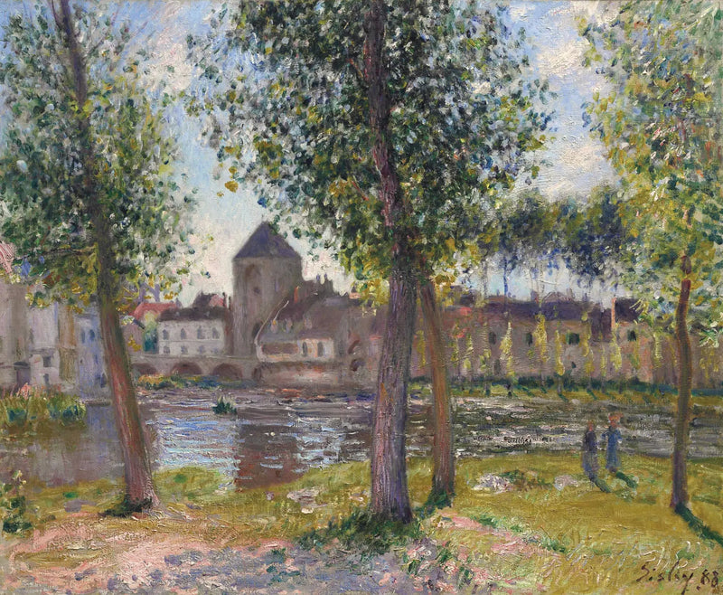 I pioppi a Moret-sur-Loing, pomeriggio di agosto - Alfred Sisley