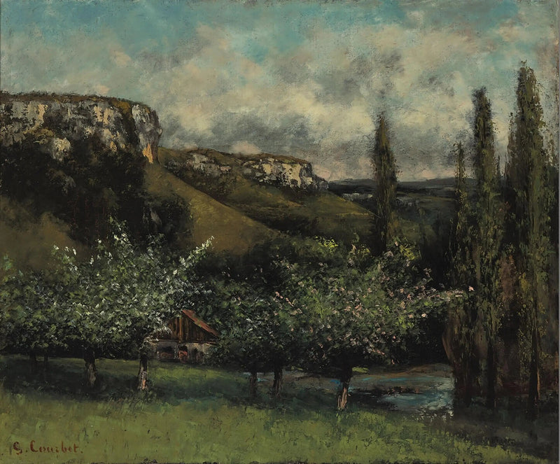 Gli alberi di mele del padre Courbet a Ornans - Gustave Courbet
