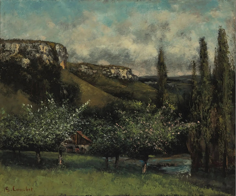 Gli alberi di mele del padre Courbet a Ornans - Gustave Courbet