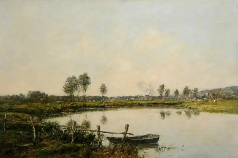 Les prés humides de Deauville, France - Eugène Boudin image 1 copie de tableau peinte à la main
