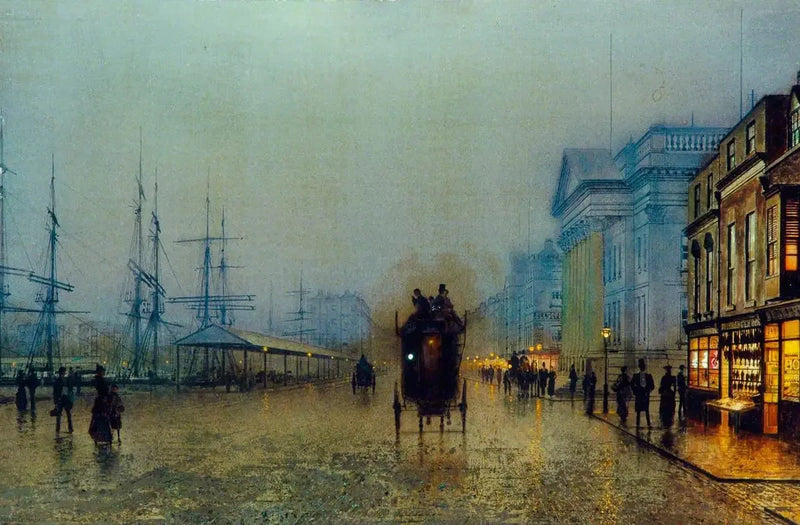 I moli di Liverpool - John Atkinson Grimshaw