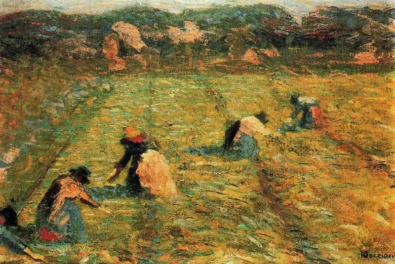 Le mietitrici di riso - Umberto Boccioni