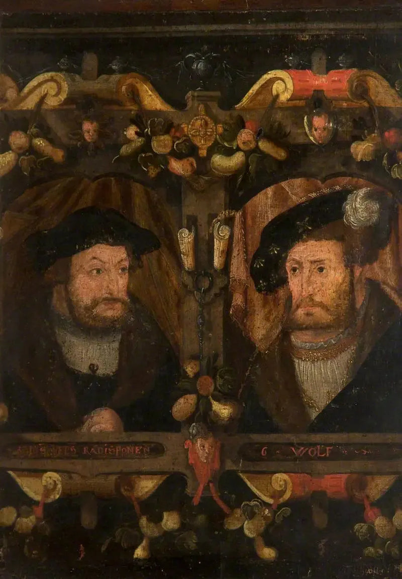 I riformatori Radisponen e G. Wolf (Frédéric « il Saggio », 1463-1525, e Giovanni I, « il Costante », 1468-1532) - Lucas Cranach il Vecchio