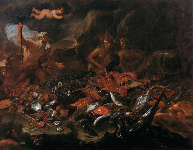 Le ricchezze del mare con Nettuno, tritoni e due nereidi - Luca Giordano