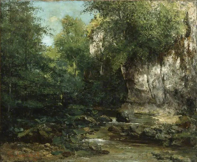 Le sponde di un ruscello - Gustave Courbet