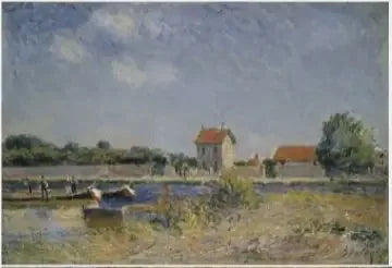 Le rive del canale del Loing a Saint-Mammès - Alfred Sisley