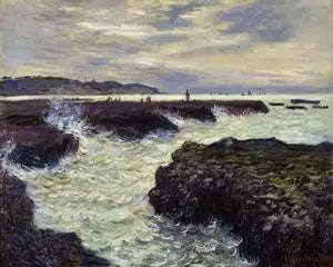 Le Scogliere a Pourville, bassa marea. - Claude Monet