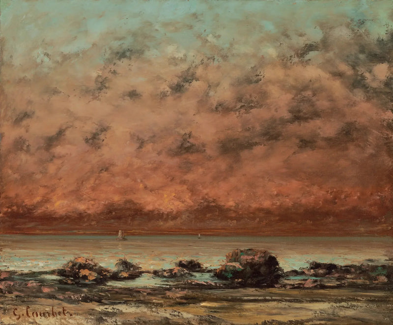 Le Rocce Nere di Trouville - Gustave Courbet