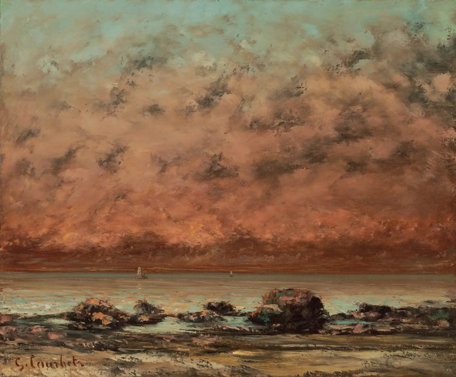 Le Rocce Nere di Trouville - Gustave Courbet