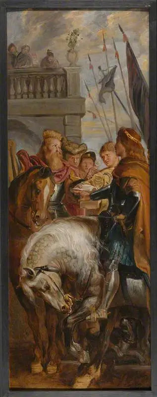 I re Clotario e Dagoberto si contendono con un messaggero - Peter Paul Rubens