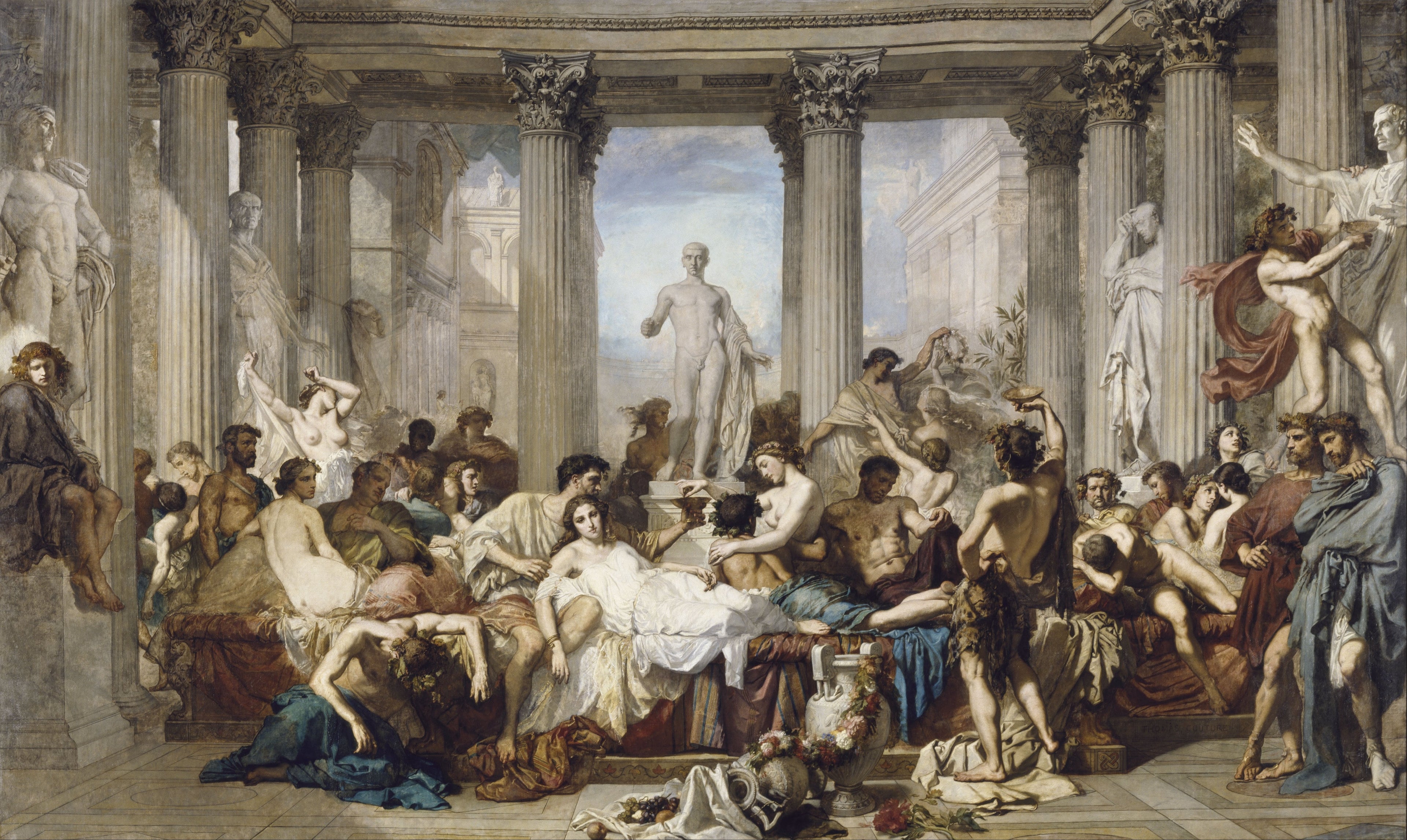Les Romains de la décadence - Thomas Couture image 1 tableau peint à l’huile sur toile