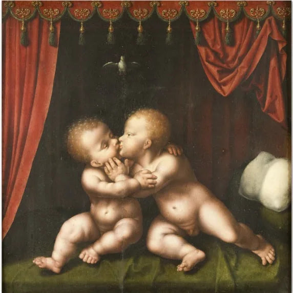 I santi Bambini che si baciano - Joos van Cleve