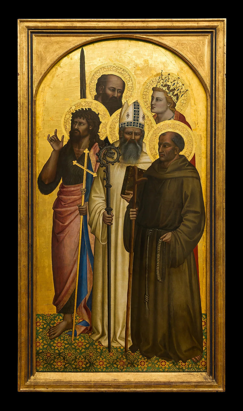 i Santi Giovanni Battista, Gilles, Gérard, Paolo e Caterina (Miniato ?) - Nardo di Cione
