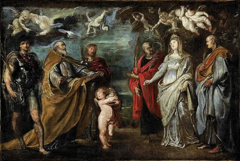 I santi Maure, Gregorio, Papiano, Nereo, Domitilla e Achilleo - Peter Paul Rubens