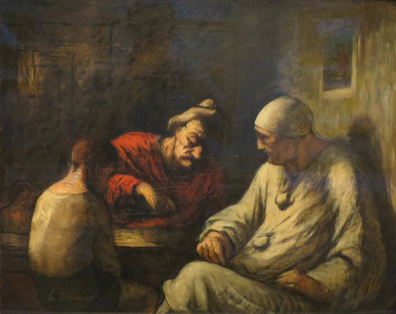 Gli saltimbanchi a riposo - Honoré Daumier