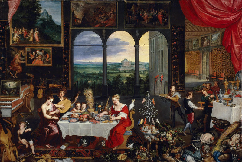 Les Sens de l'ouïe, du toucher et du goût - Jan Brueghel l'Ancien