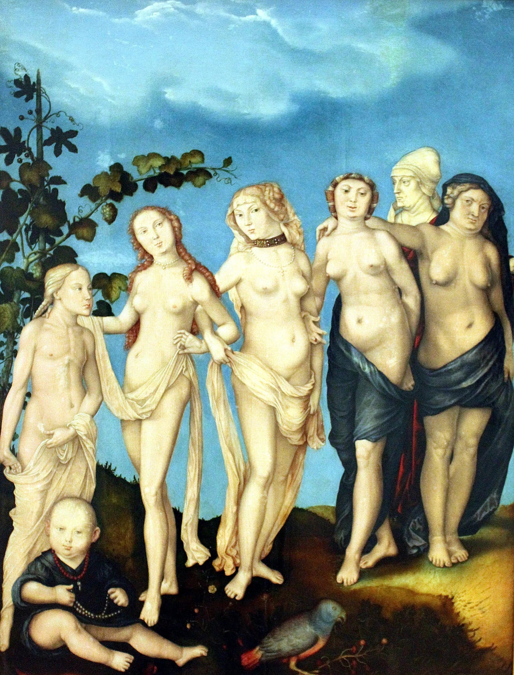 Les sept âges de la femme - Hans Baldung Grien image 1 tableau peint à l’huile sur toile