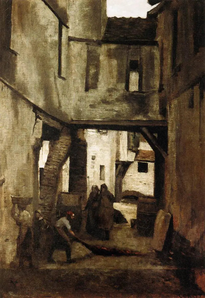 Le concerie di Mantes - Jean-Baptiste Camille Corot
