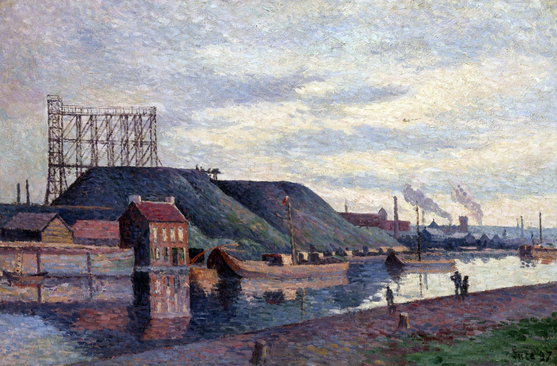 Les terrils de Sacré Madame - Maximilien Luce image 1 copie peinte à la main à l’huile