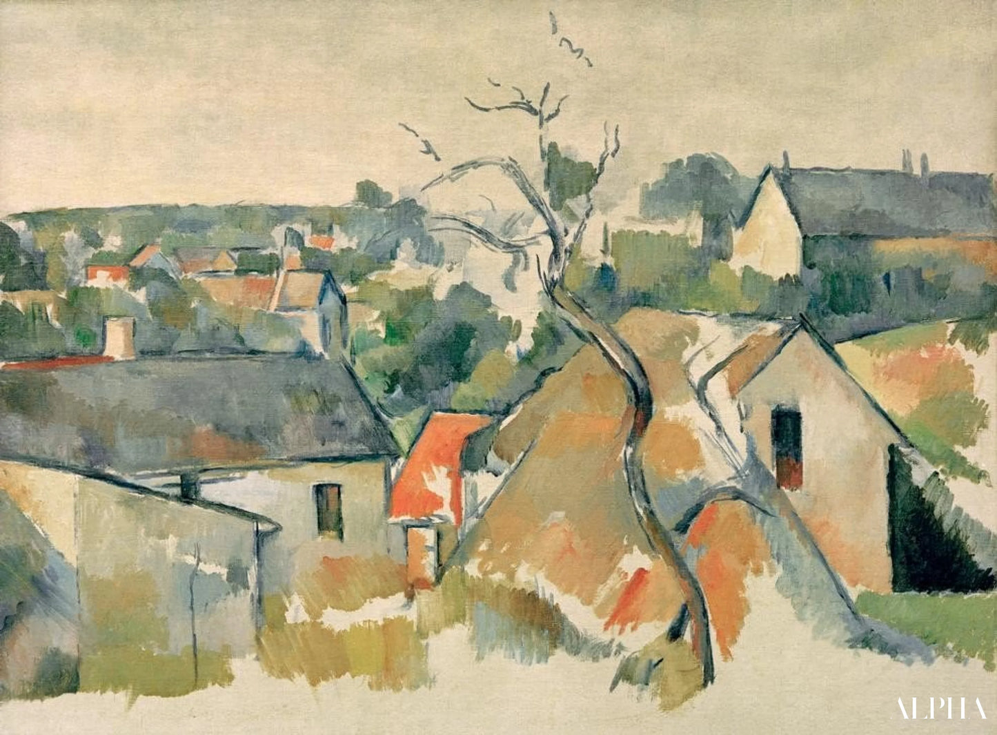 Les Toits - Paul Cézanne - Reproductions de tableaux et peintures haut de gamme