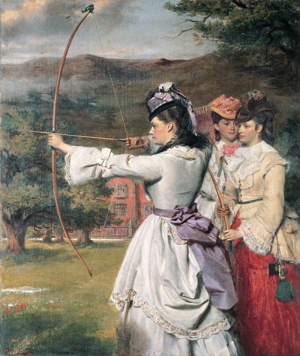Les Toxophilites Féminins (Archers anglais, XIXe siècle) - William Powell Frith image 1 copie de tableau peinte à la main