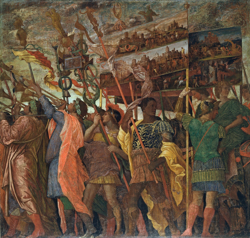 I Trionfi di Cesare : 1. Le Porte-Table - Andrea Mantegna