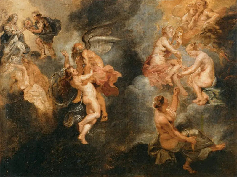 I tre parchi che filano il destino di Maria de' Medici - Peter Paul Rubens