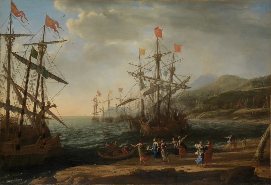 Le Troiane incendiano la loro flotta - Claude Lorrain