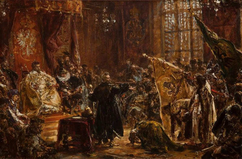 I zar Chouïski portati da Żółkiewski al Sejm di Varsavia davanti a Zygmunt III - Jan Matejko