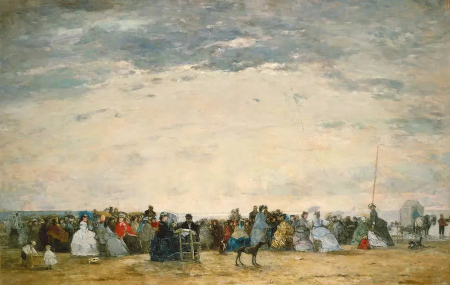 I vacanzieri sulla spiaggia a Trouville - Eugène Boudin