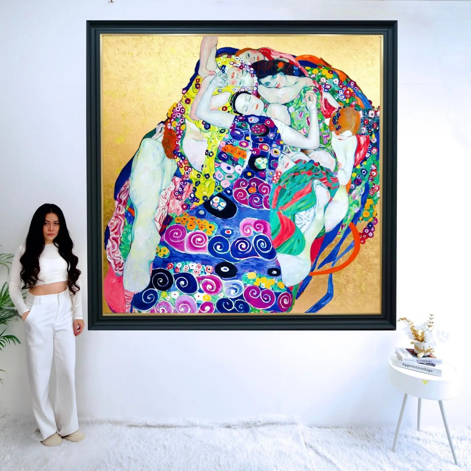Les Vierges – Une Œuvre Réimaginée de Gustav Klimt par Master Apollon | 200 x 200 cm image 2 reproduction de peinture à l’huile