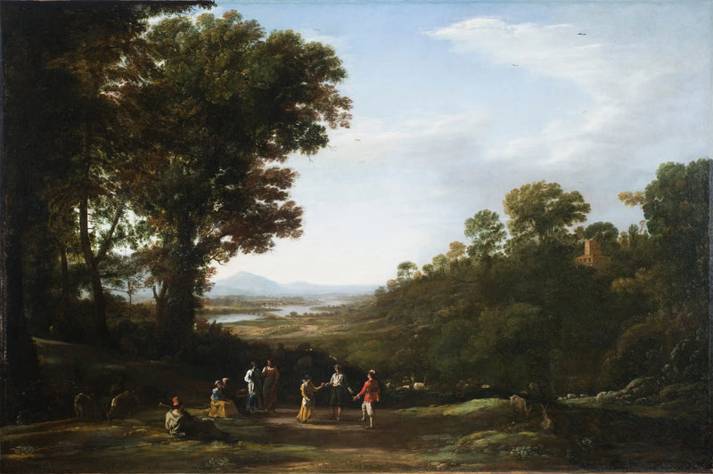 Gli abitanti del villaggio danzano - Claude Lorrain