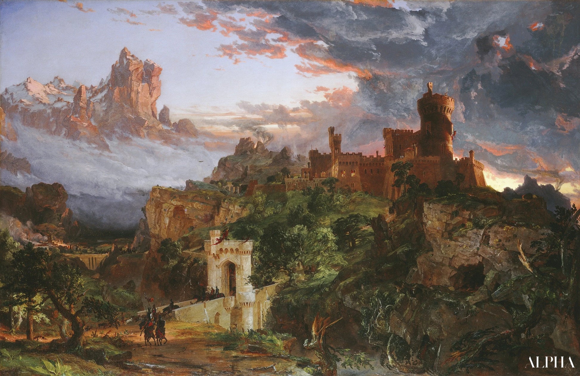 Lo spirito della guerra - Jasper Francis Cropsey - Riproduzioni di quadri e dipinti di alta qualità