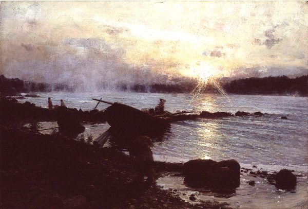 Lever de soleil sur la Dvina occidentale - Ilya Repin - Alpha Reproduction