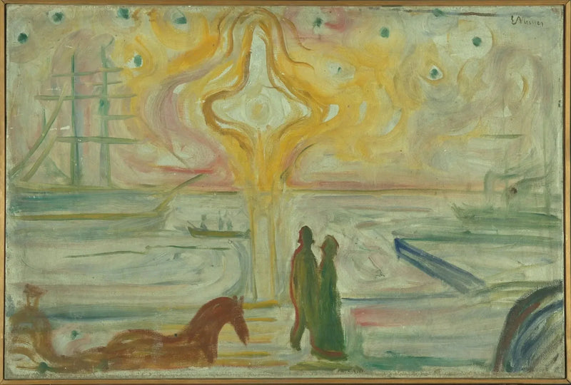 Alba sul porto - Edvard Munch