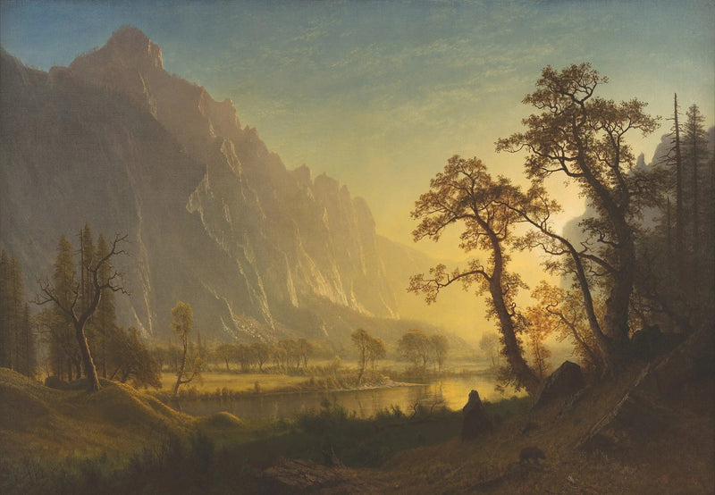 Alba del sole, valle di Yosemite - Albert Bierstadt