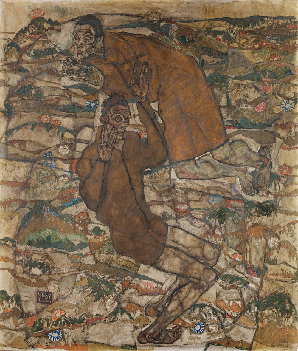 Lévitation (L'Aveugle II) - Egon Schiele image 1 reproduction artisanale de tableau