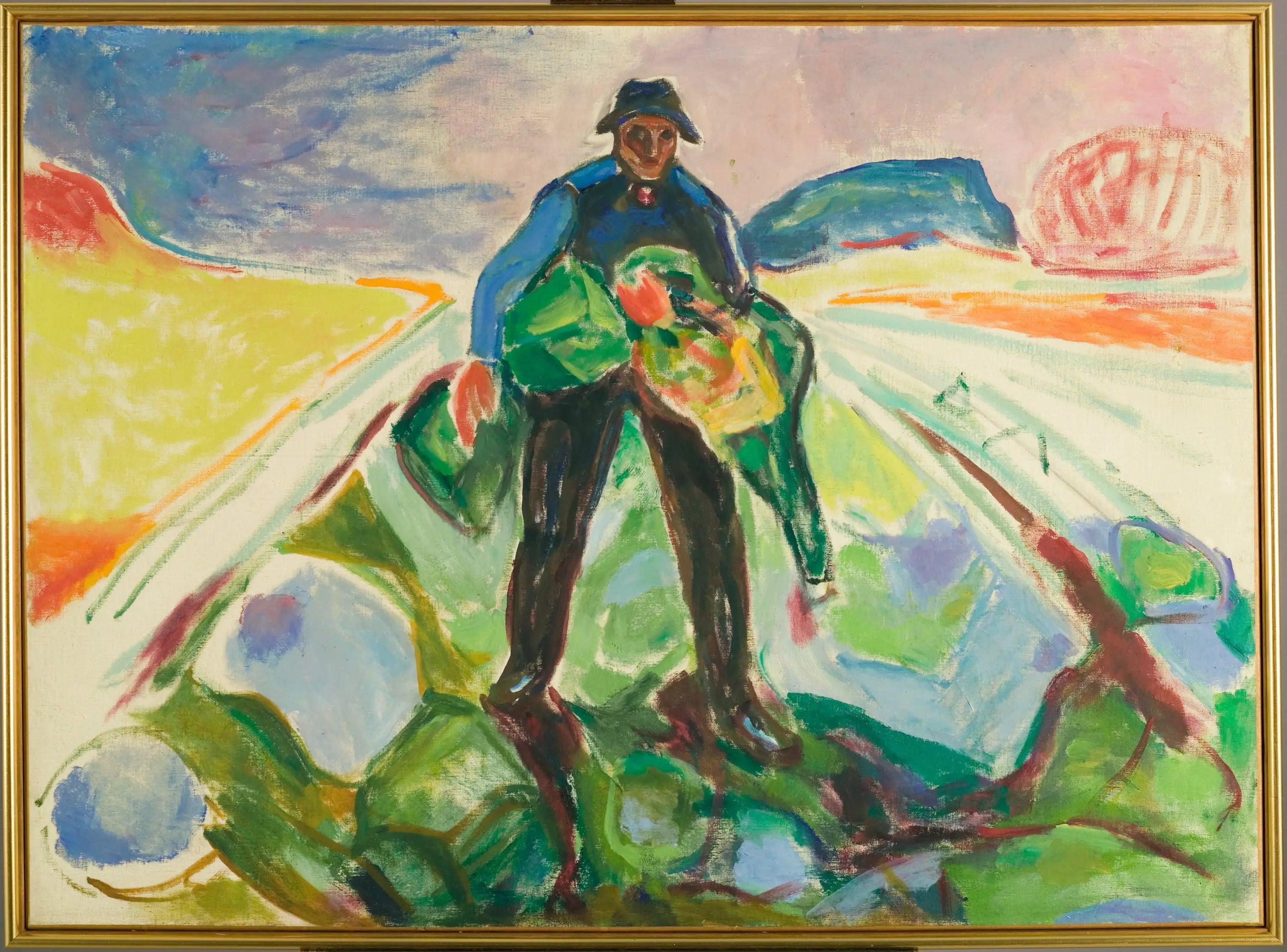 Reproduction du tableau « L'Homme dans le champ de choux - Edvard Munch » par Alpha Reproduction en peinture à l’huile