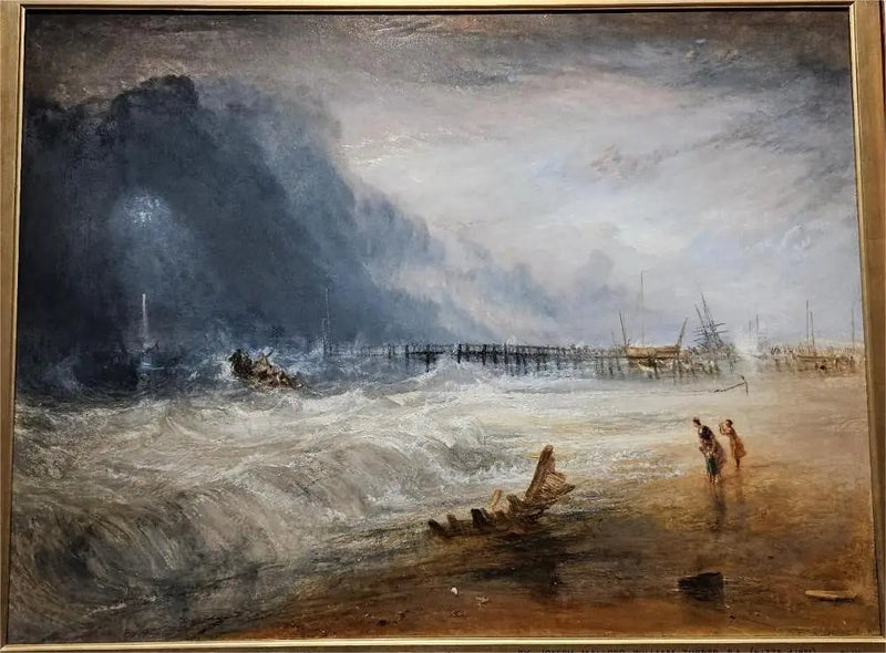 Barca di salvataggio e apparecchio Manby che si dirige verso una nave arenata facendo il segnale (Luci Blu) di soccorso - J. M. W. Turner