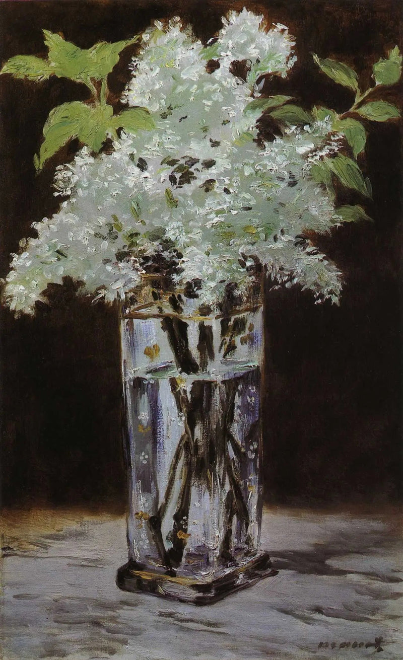 Gelsomino bianco in un vaso di cristallo - Édouard Manet