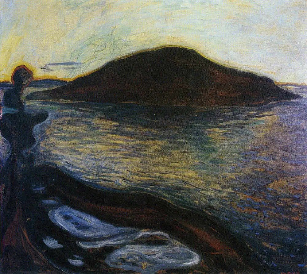 Reproduction du tableau « L'Île - Edvard Munch » par Alpha Reproduction en peinture à l’huile