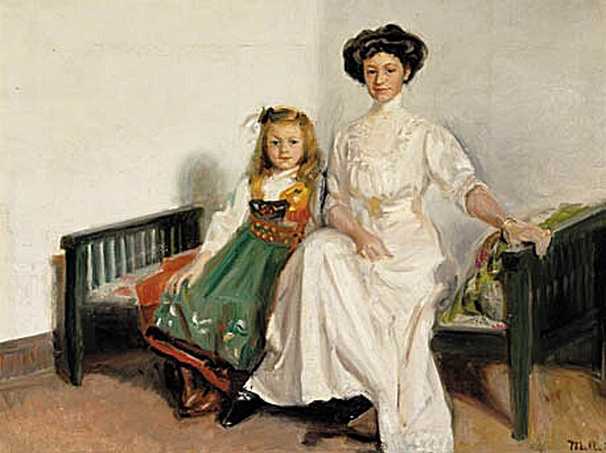 Lillan Zahle e sua figlia Wanda Zahle. -Michael Peter Ancher