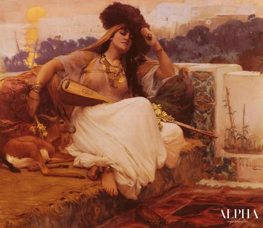 L'Indolence - Frederick Arthur Bridgman - Reproductions de tableaux et peintures haut de gamme